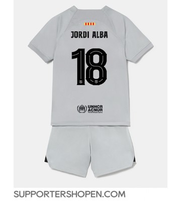 Barcelona Jordi Alba #18 Tredje tröja Barn 2022-23 Kortärmad (+ korta byxor)